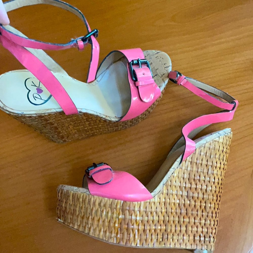 Barbie Pink wicker Penny Loves Kenny wedge sandal Brandi BARBIE SUMMER